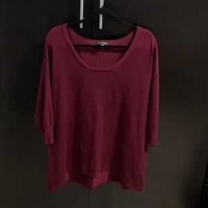 Willi Smith Deep Red Knit Top Size 1X
